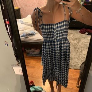 knee length checkered dress